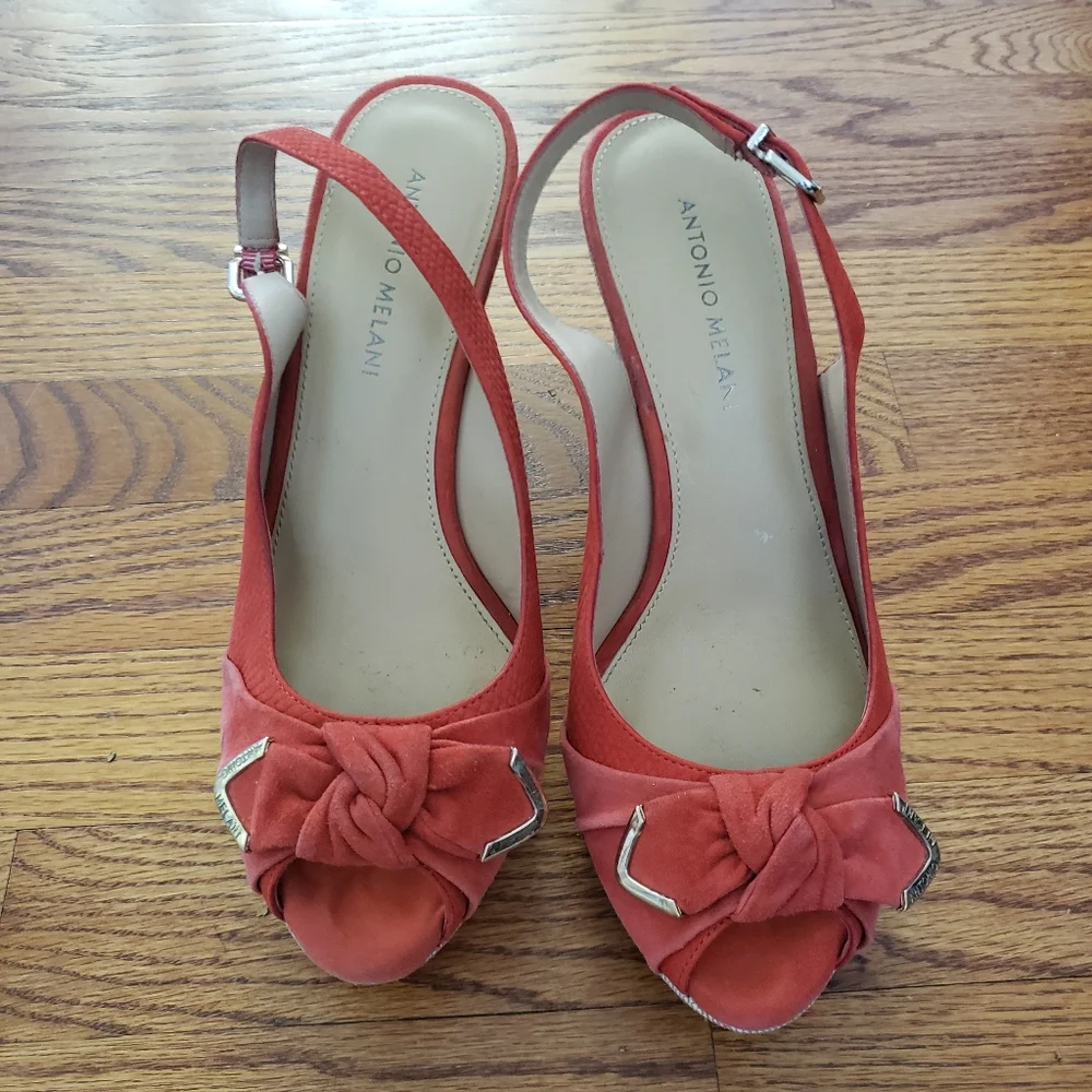 Antonio Melani Reena Red Wedge Heels